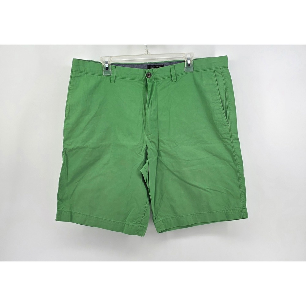 Banana Republic Mens‎ Green Gavin Chino Shorts Size 38 Cotton Casual Summer Golf